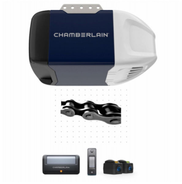 Chamberlain C2102 Chain Drive Garage Door Opener, 1/2 HP