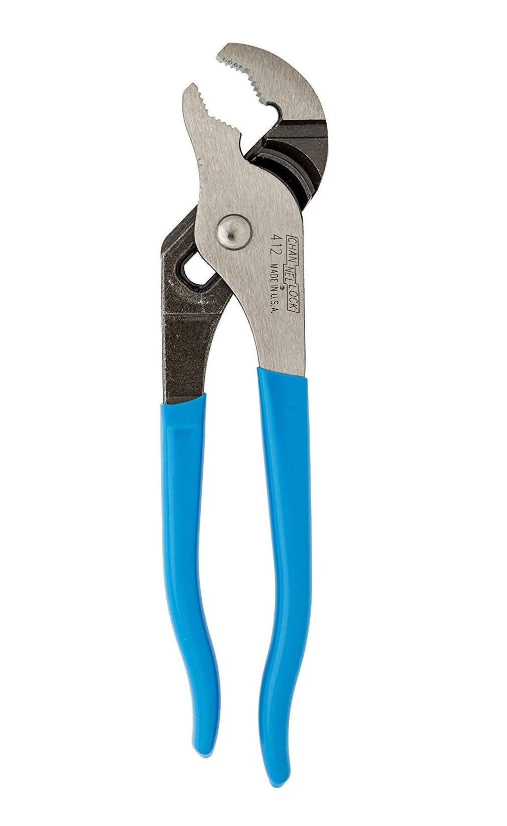 Channellock 412 V-Jaw Tongue and Groove Pliers, Blue
