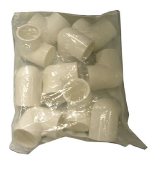 Charlotte Pipe PVC 02300C 0800HA PVC 90 Degree Pressure Elbow, White