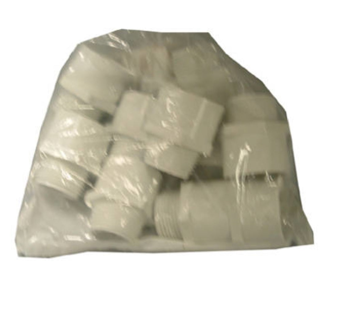 Charlotte Pipe PVC 02109C 1000HA PVC Pressure Male Iron Pipe Adapter, White