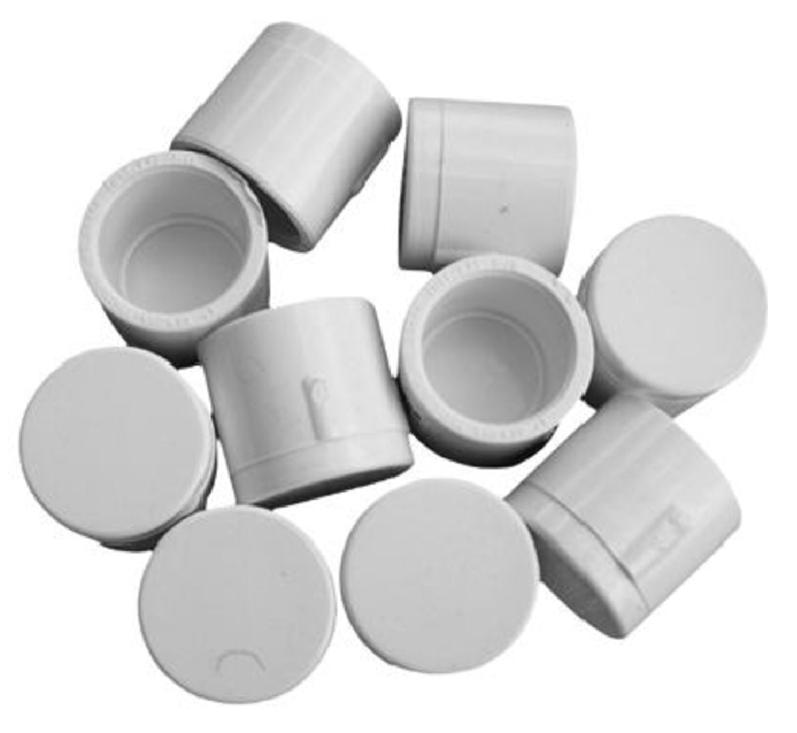 Charlotte Pipe PVC 02116C 0600HA PVC Pressure Slip Cap, White, 1/2 Inch
