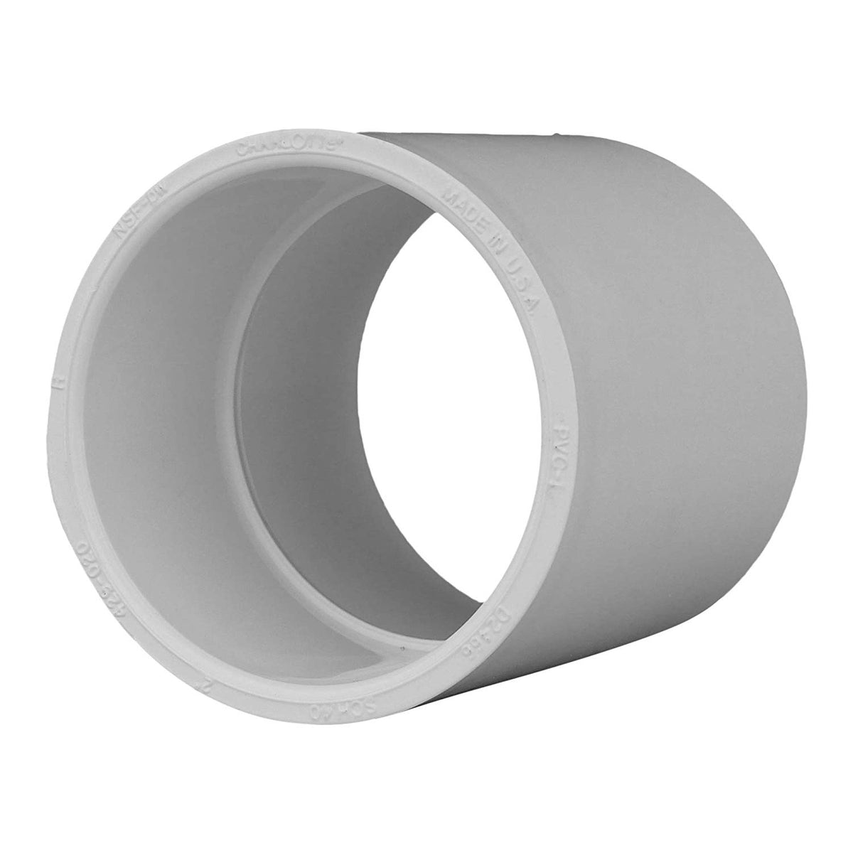 Charlotte Pipe PVC 02100 1200HA Coupling Pipe Fitting, White, 1-1/4 Inch
