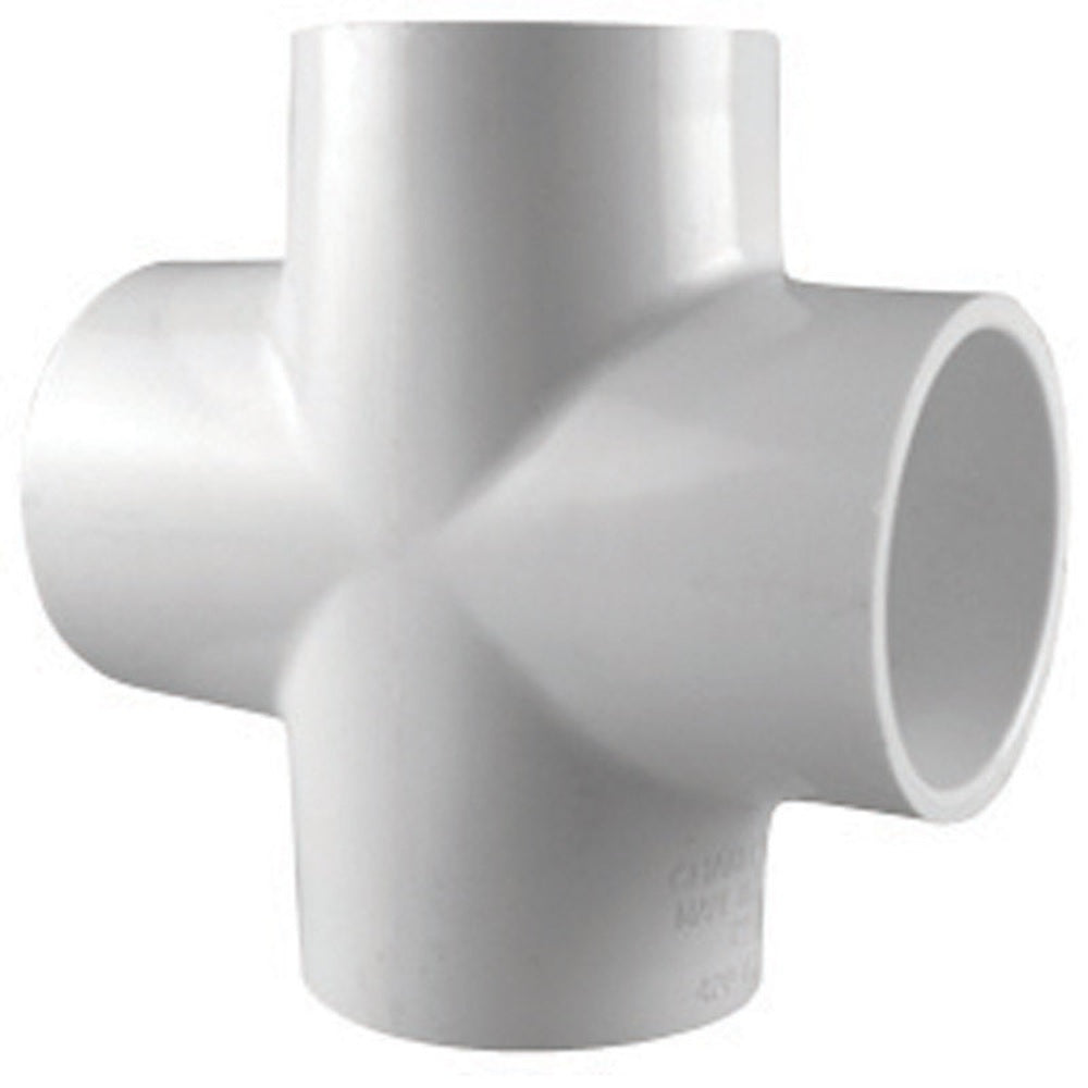 Charlotte Pipe PVC 02410 1000HA Cross Pipe Fitting, White
