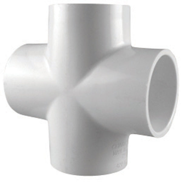 Charlotte Pipe PVC 02410 1000HA Cross Pipe Fitting, White