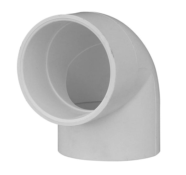Charlotte Pipe PVC 02300 1700HA 90 Degree Elbow Pipe Fitting, White