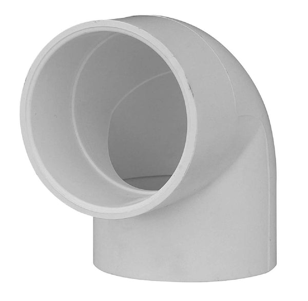 Charlotte Pipe PVC 02300  2000HA 90 Degree Elbow, White, 4 Inch