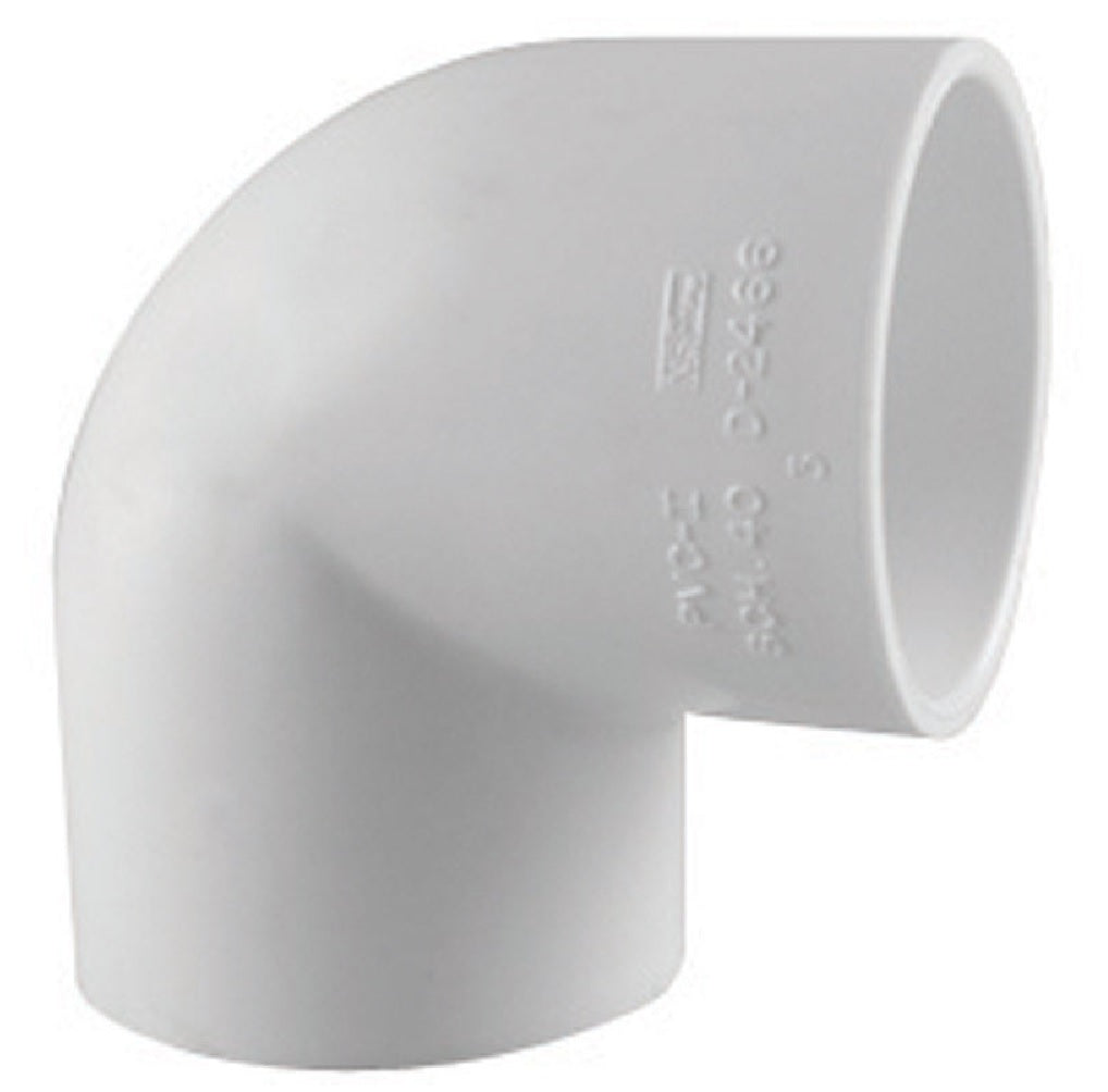 Charlotte Pipe PVC 02301 0600HA 90 Degree PVC Elbow, White