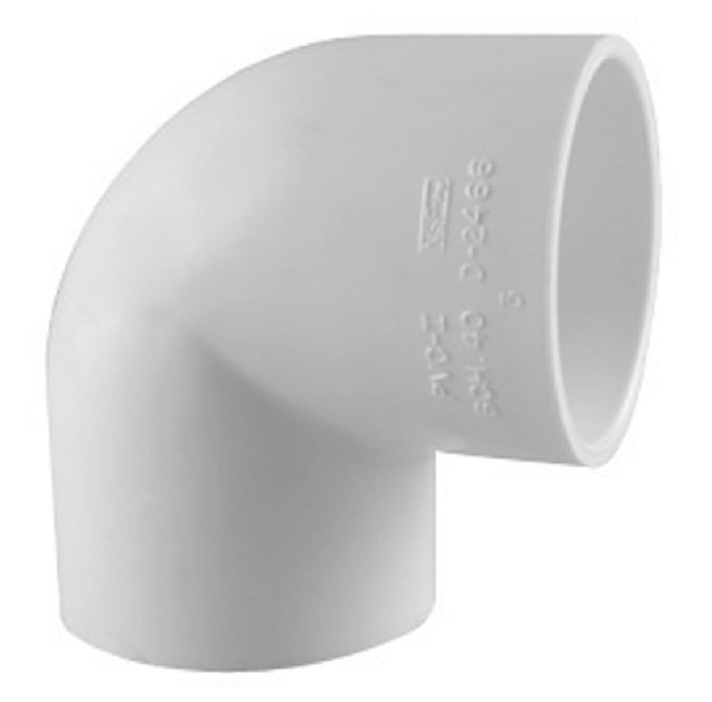 Charlotte Pipe PVC 02301 0800HA 90 Degree PVC Elbow, White