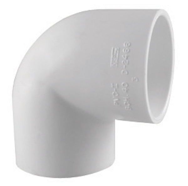 Charlotte Pipe PVC 02301 0800HA 90 Degree PVC Elbow, White