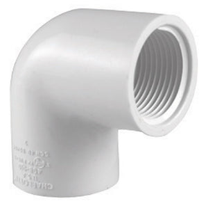 Charlotte Pipe PVC 02302 0600HA 90 Degree PVC Elbow, White