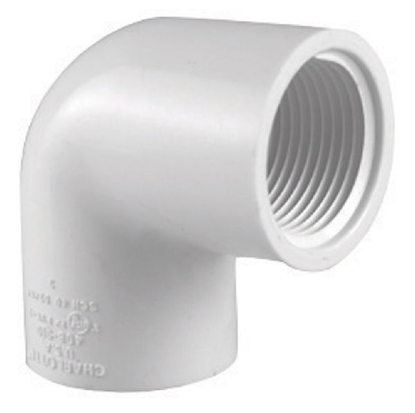 Charlotte Pipe PVC 02302 0800HA 90 Degree PVC Elbow, White