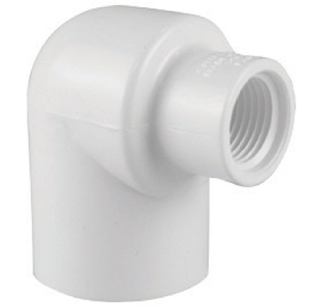 Charlotte Pipe PVC 02301 3000HA 90 Degree PVC Elbow, White