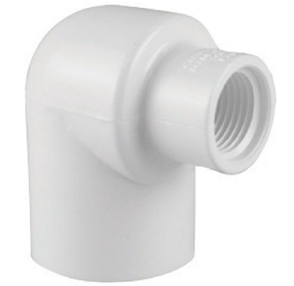 Charlotte Pipe PVC 02301 3000HA 90 Degree PVC Elbow, White