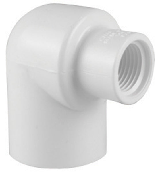 Charlotte Pipe PVC 02301 2400HA 90 Degree Reducing Elbow, White