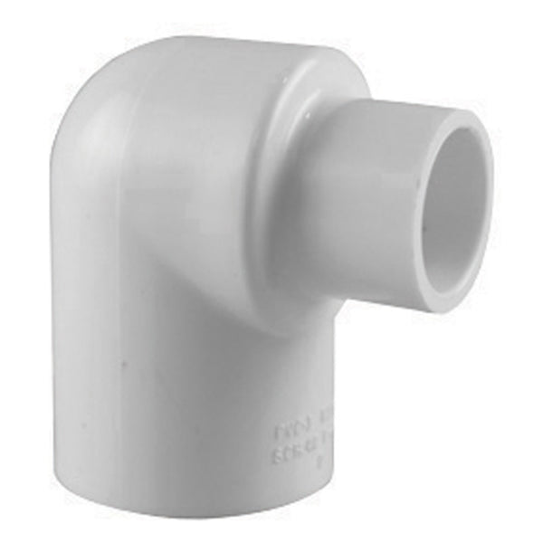 Charlotte Pipe PVC 02300 5600HA 90 Degree Reducing Elbow, White
