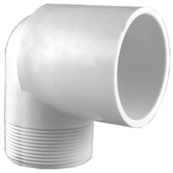 Charlotte Pipe PVC 02306 1400HA 90 Degree Street Elbow, White, 1-1/2 Inch