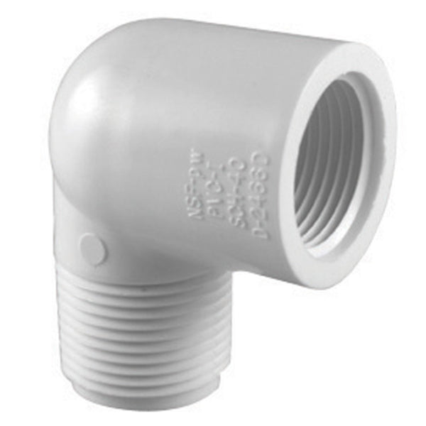 Charlotte Pipe PVC 02307 0600HA 90 Degree Street Elbow, White