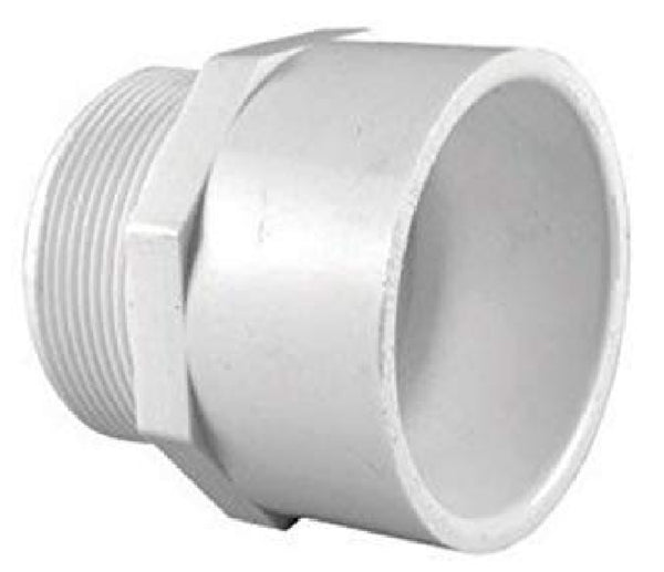 Charlotte Pipe PVC 02109 2000HA Male Adapter Pipe Fitting, White, 4 Inch