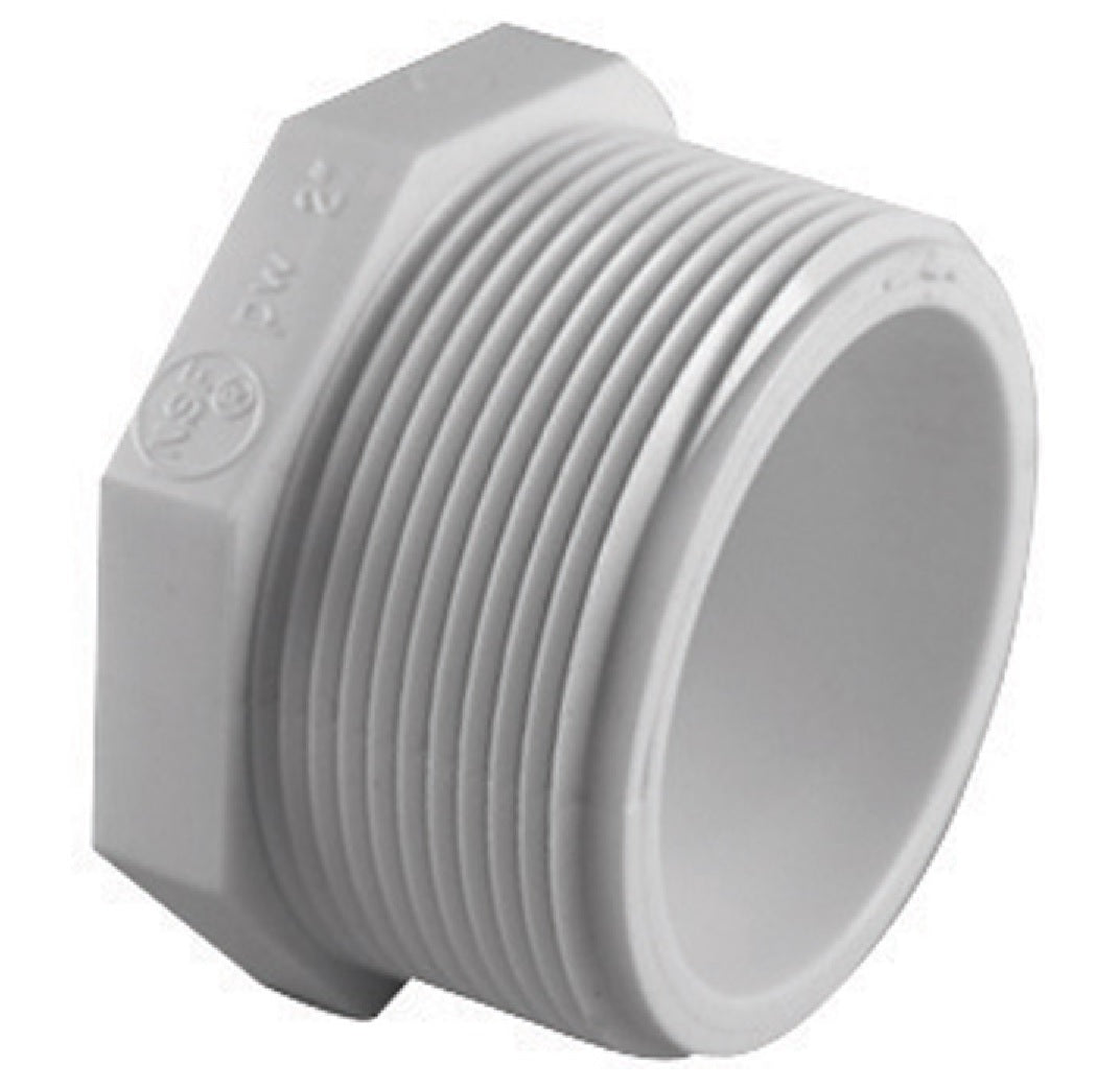 Charlotte Pipe PVC 02113 0600HA Male Pipe Thread Plug, White