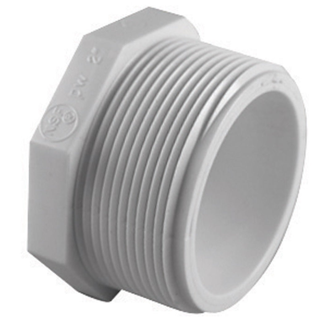 Charlotte Pipe PVC 02113 0800HA Male Pipe Thread, White