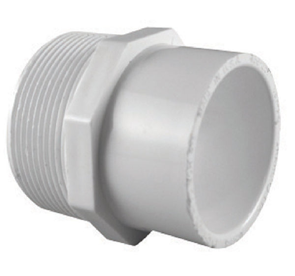 Charlotte Pipe PVC 02110 0800HA Male Reducing Pipe Adapter, White