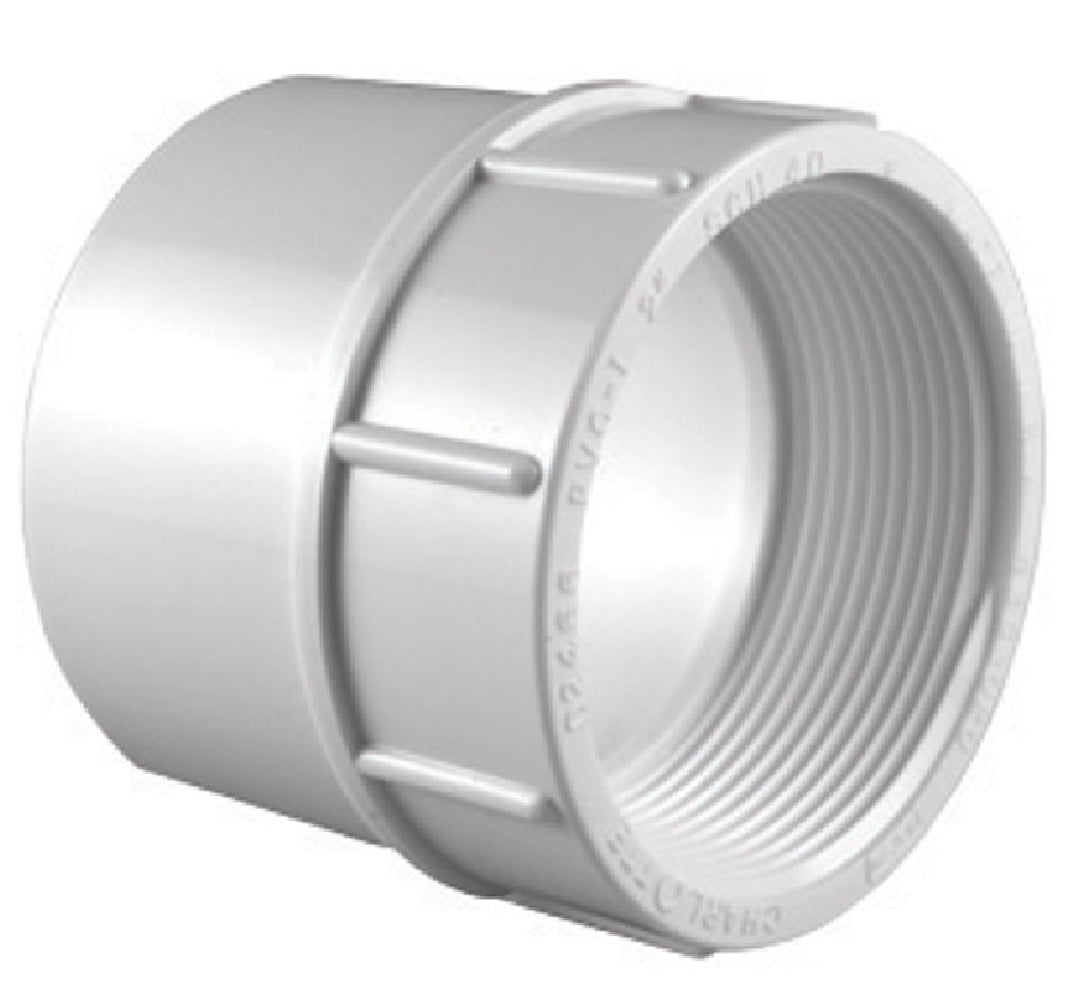 Charlotte Pipe PVC 02101 1600HA PVC Pipe Adapter, White