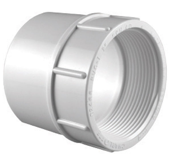 Charlotte Pipe PVC 02101 1600HA PVC Pipe Adapter, White