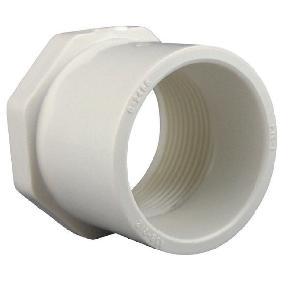 Charlotte Pipe PVC 02108 0600HA PVC Reducing Bushing, White