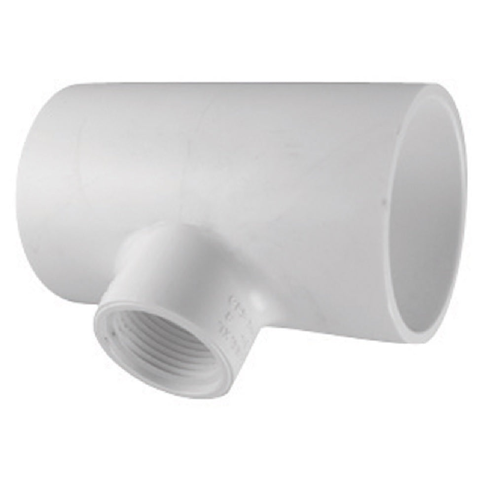 Charlotte Pipe PVC 02401 3200HA PVC Reducing Tee, White