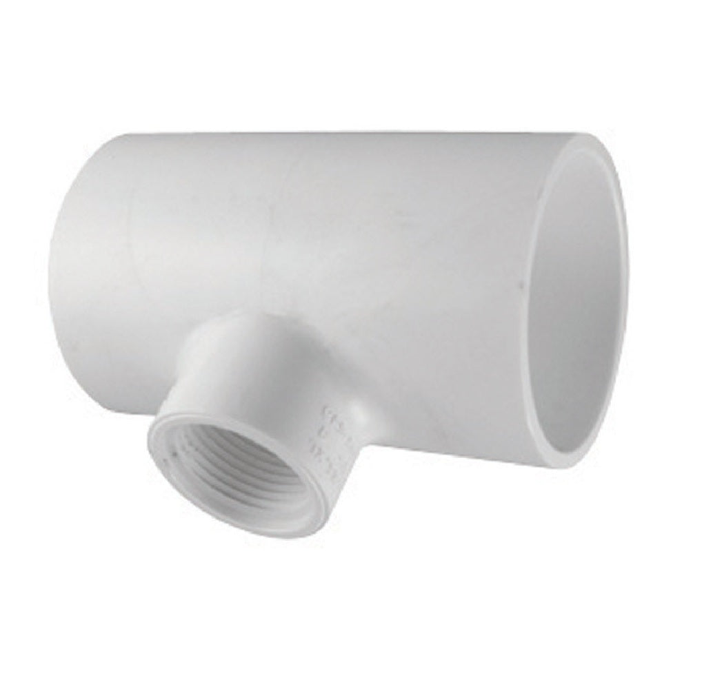 Charlotte Pipe PVC 02401 2900HA PVC Reducing Tee, White