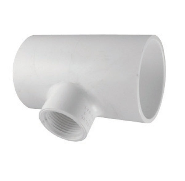 Charlotte Pipe PVC 02401 2900HA PVC Reducing Tee, White