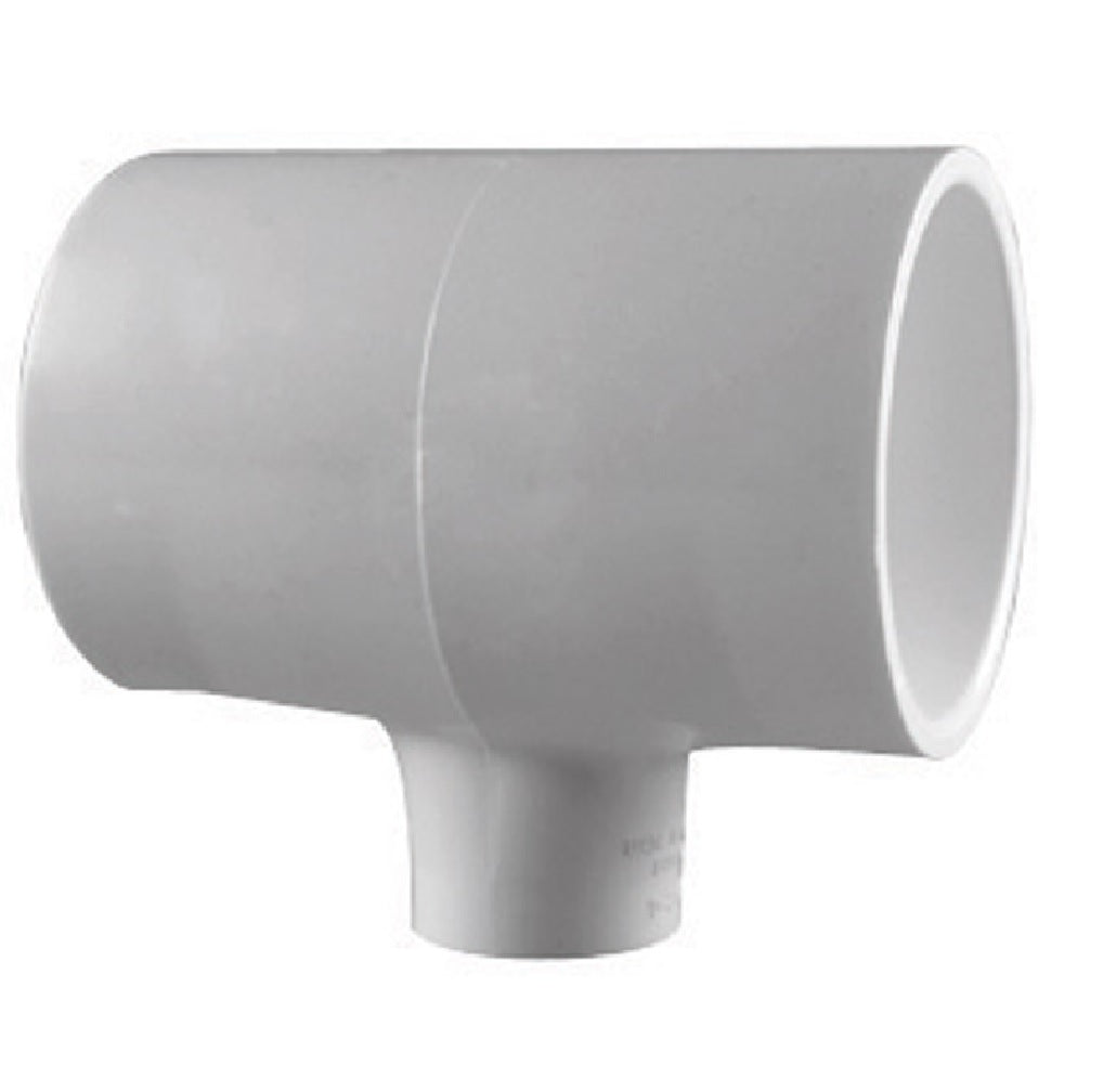 Charlotte Pipe PVC 02400 4350HA PVC Reducing Tee, White