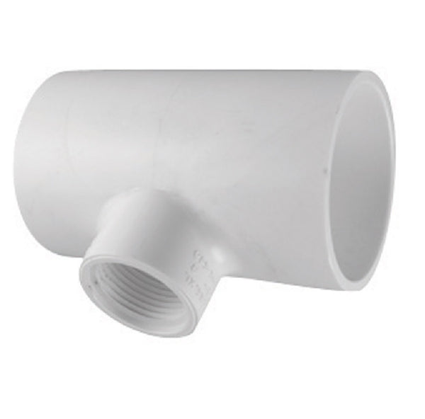 Charlotte Pipe PVC 02401 3200HA PVC Reducing Tee, White