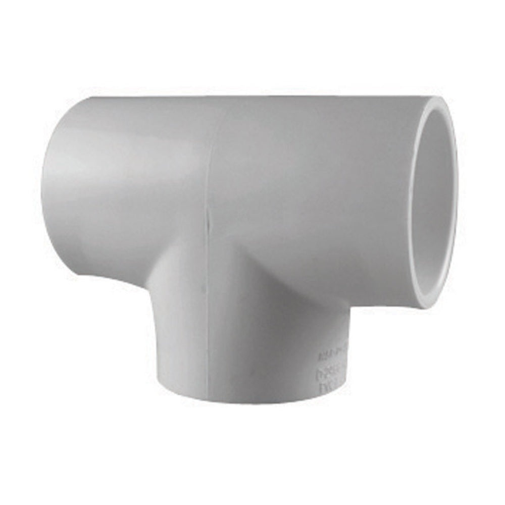 Charlotte Pipe PVC 02400 2000HA PVC Tee, White