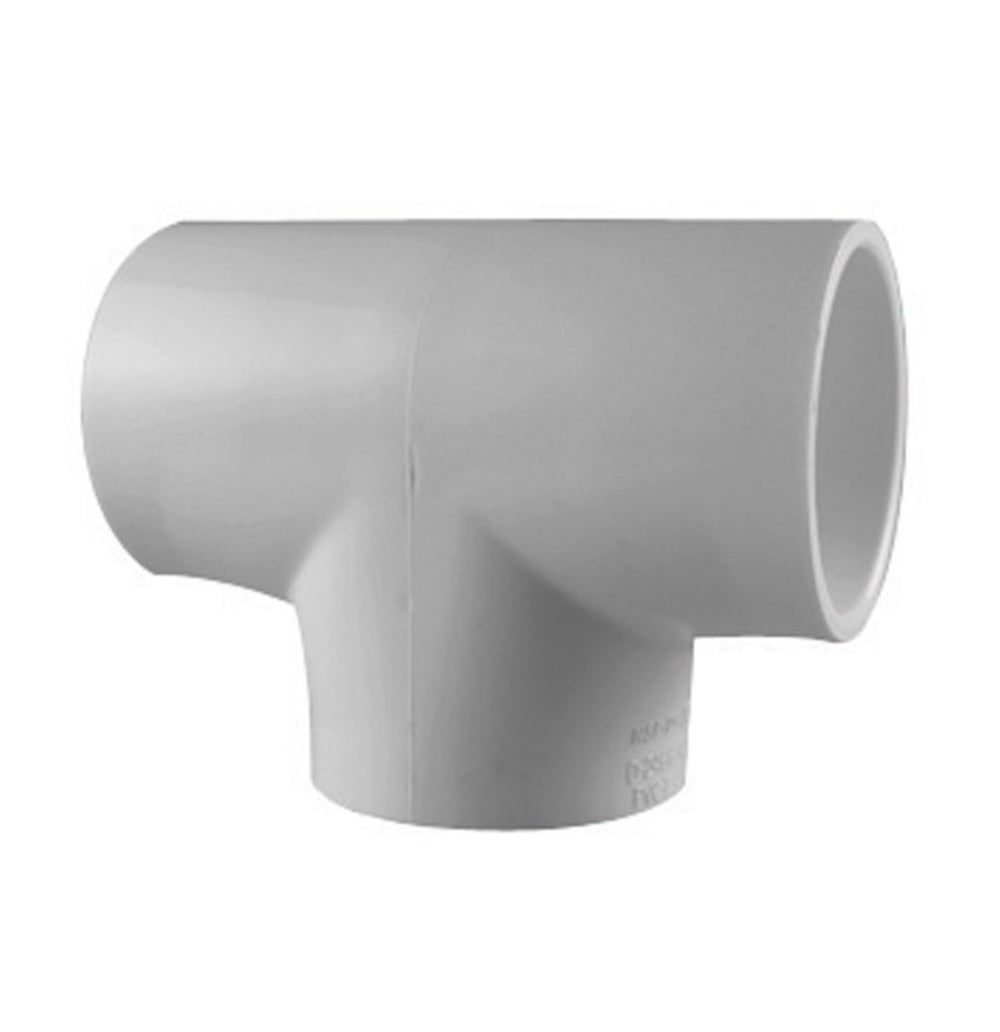 Charlotte Pipe PVC 02400 0600HA PVC Tee, White