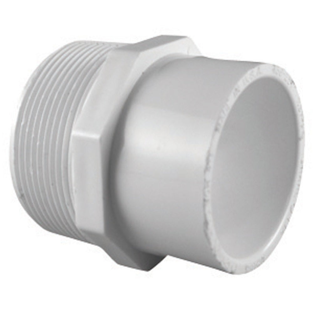 Charlotte Pipe PVC 02110 1200HA Pressure PVC Reducing Male Adapter, White