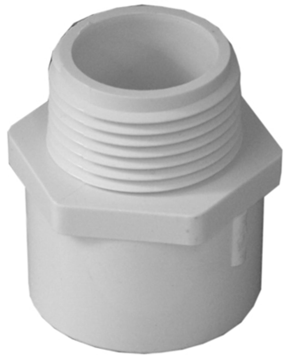 Charlotte Pipe PVC 02110 0900HA Pressure PVC Reducing Male Adapter, White