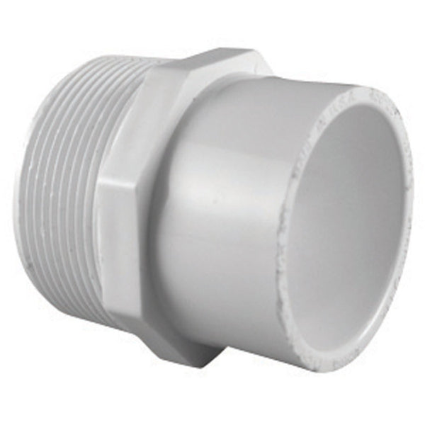 Charlotte Pipe PVC 02110 1200HA Pressure PVC Reducing Male Adapter, White