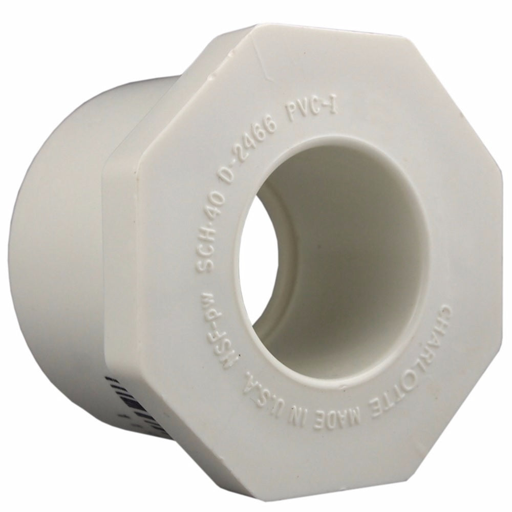Charlotte Pipe PVC 02107 1150HA Reducing Bushing, White