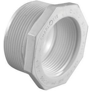 Charlotte Pipe PVC 02112 3400HA Reducing Bushing, White