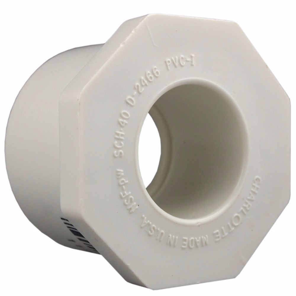 Charlotte Pipe PVC 02107 1050HA Reducing Bushing, White