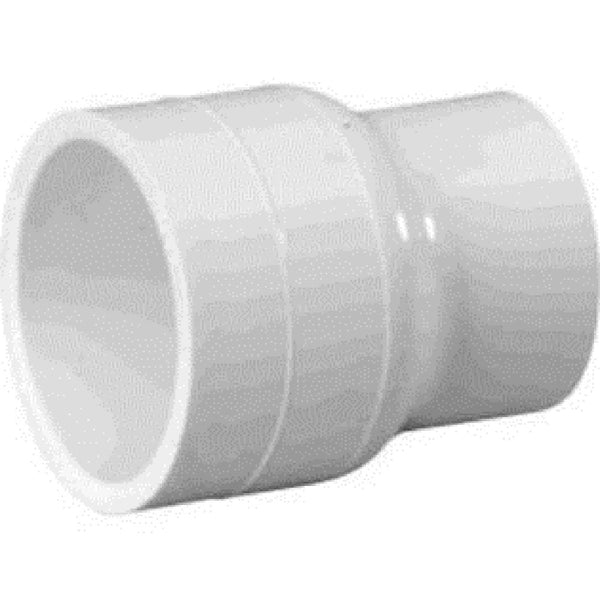 Charlotte Pipe PVC 02100 3600HA Reducing Coupling, 1" x 3/4", White
