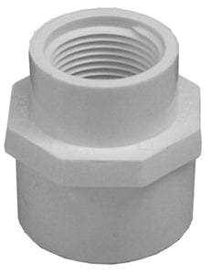 Charlotte Pipe PVC 02101 3800HA Reducing Female Pipe Adapter, White