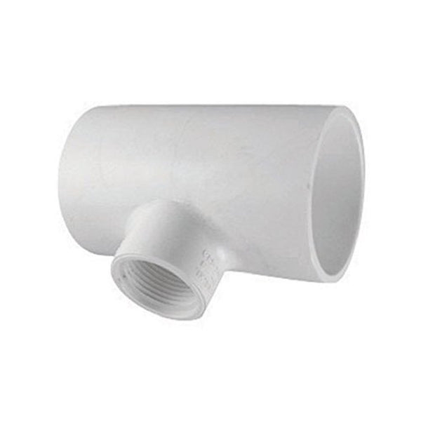 Charlotte Pipe PVC 02401 4400HA Reducing Tee, White