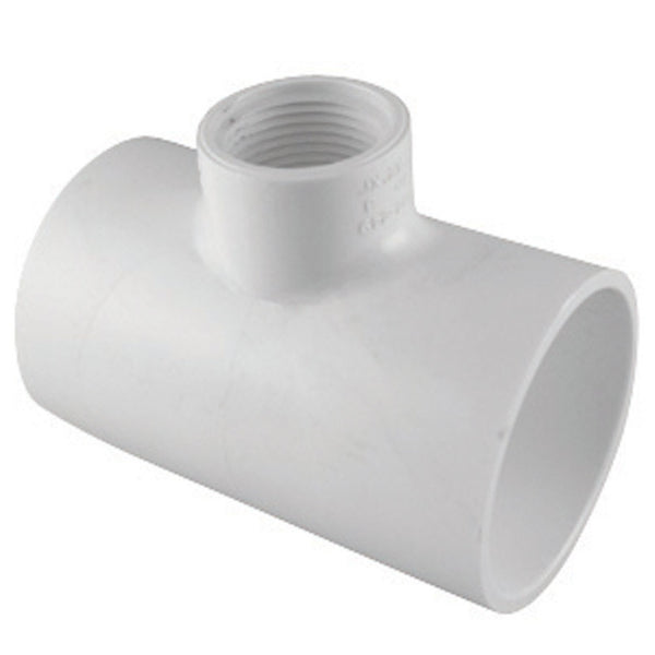 Charlotte Pipe PVC 02401 4900HA Reducing Tee, White