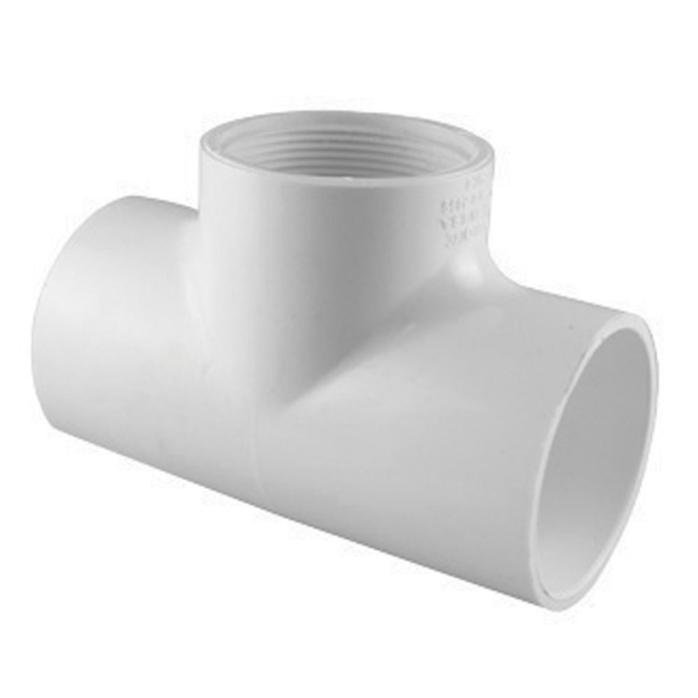Charlotte Pipe PVC 02401 5100HA Reducing Tee, White