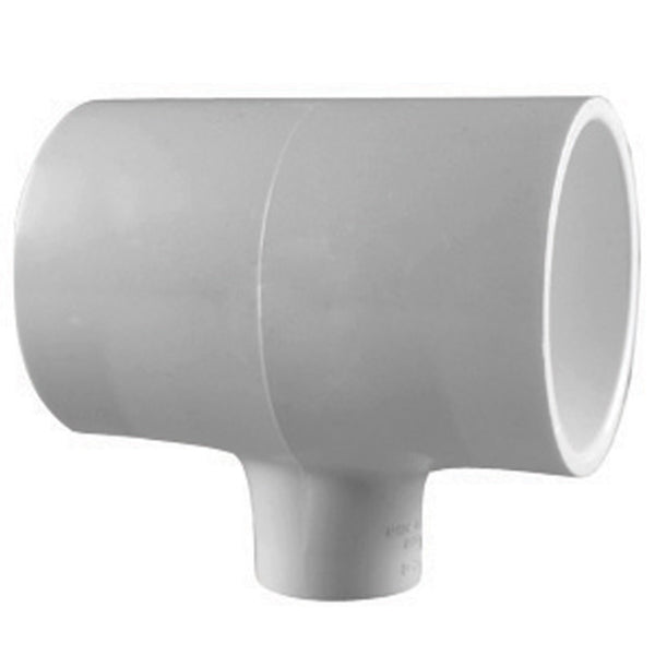 Charlotte Pipe PVC 02400 3600HA Reducing Tee, White