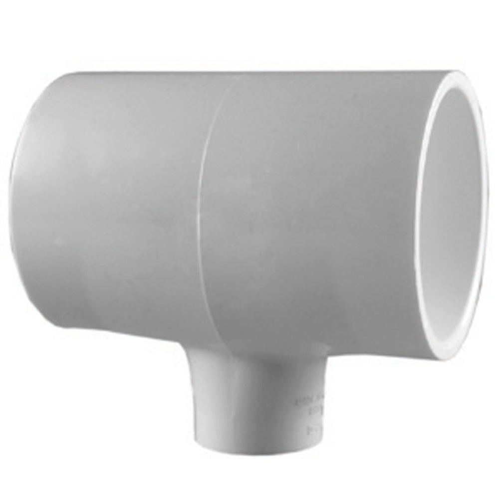 Charlotte Pipe PVC 02400 5850HA Reducing Tee, White