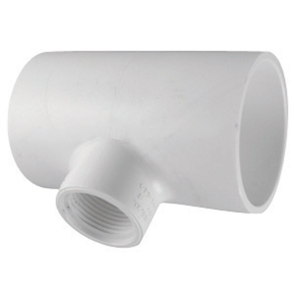 Charlotte Pipe PVC 02401 3700HA Reducing Tee, White