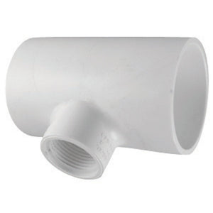 Charlotte Pipe PVC 02401 3700HA Reducing Tee, White